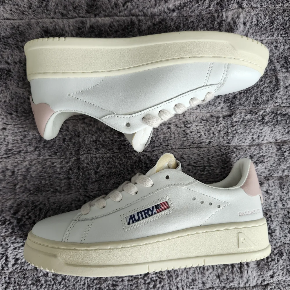 Autry Kids White and Pink Sneakers